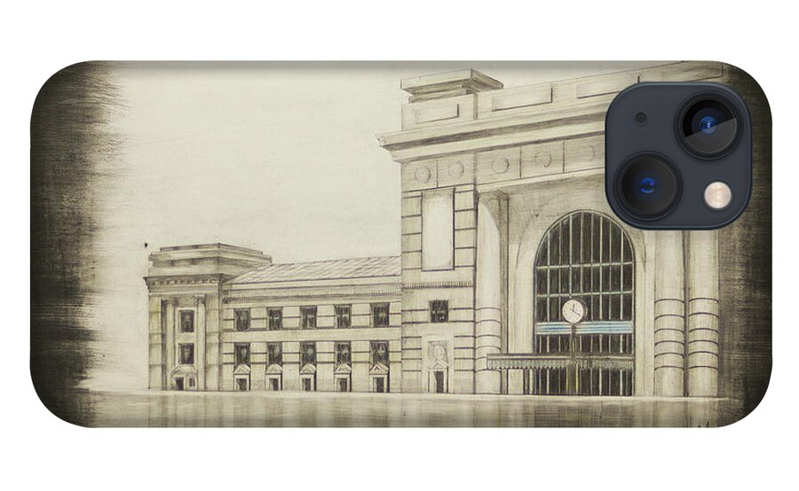 Union Station iPhone 13 Case featuring the drawing Union Station - West Wing by Gregory Lee