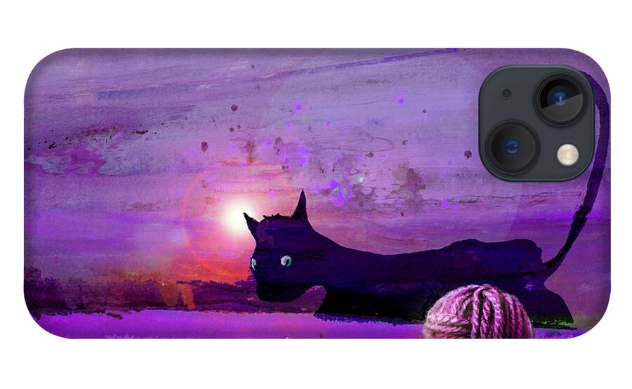 Cats iPhone 13 Case featuring the painting Unravelling by Miki De Goodaboom