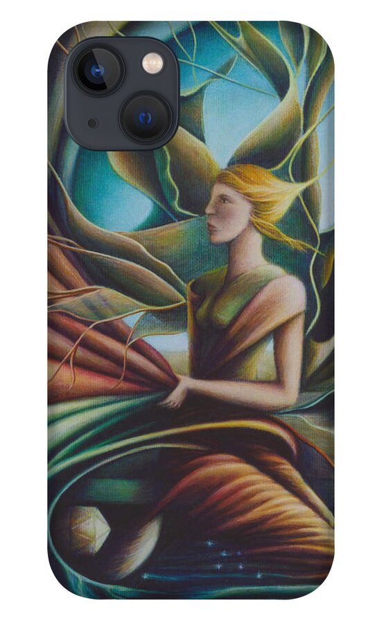 Spiritual Paintings iPhone 13 Case featuring the painting Unveiling by Nad Wolinska
