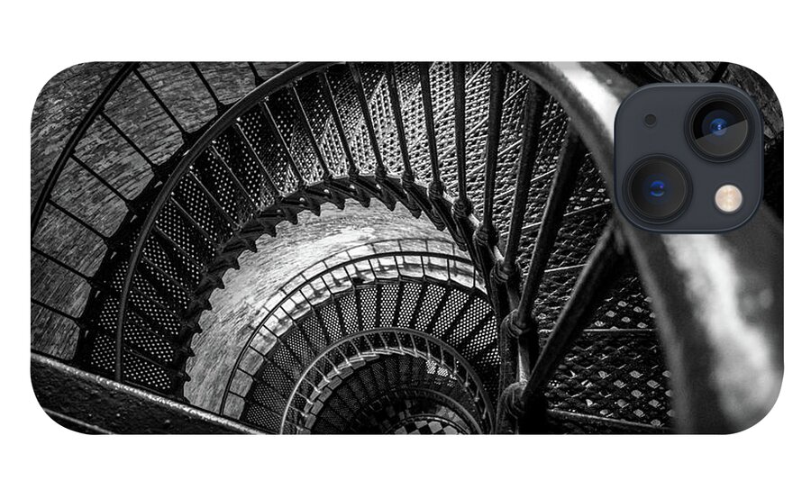 Currituck Staircase iPhone 13 Case featuring the photograph Unwind - Currituck Lighthouse by David Sutton