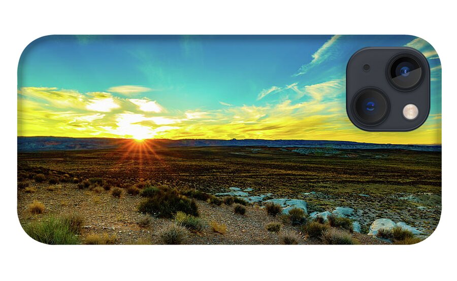 Usa iPhone 13 Case featuring the photograph Utah Desert Sunset by Raul Rodriguez