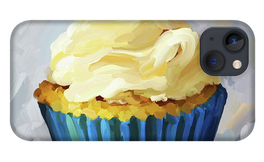 Vanilla iPhone 13 Case featuring the painting Vanilla Cupcake by Jai Johnson