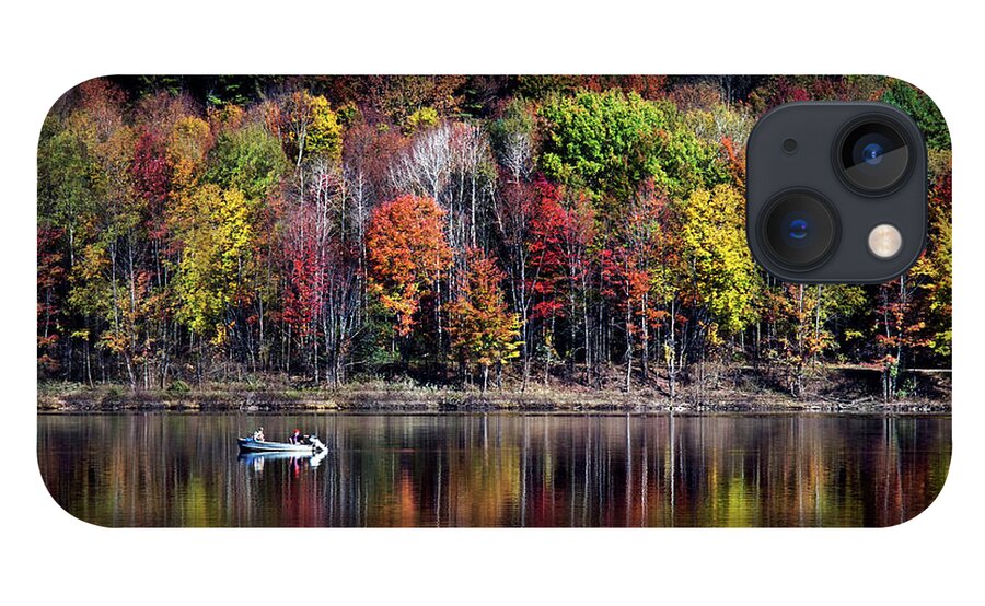 Fall iPhone 13 Case featuring the photograph Vanishing Autumn Reflection Landscape by Christina Rollo