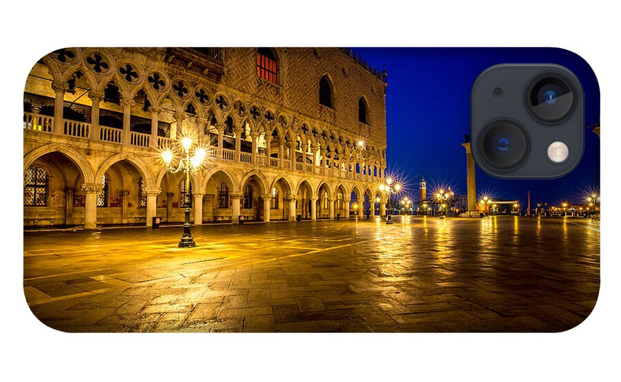 Venice iPhone 13 Case featuring the photograph Venice at Night by Lev Kaytsner