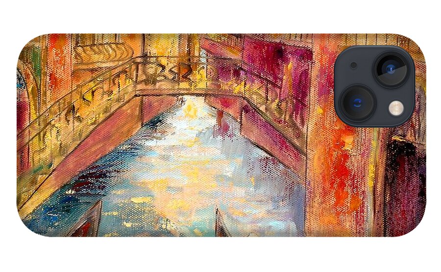 Landscape iPhone 13 Case featuring the painting Venice I by Shijun Munns