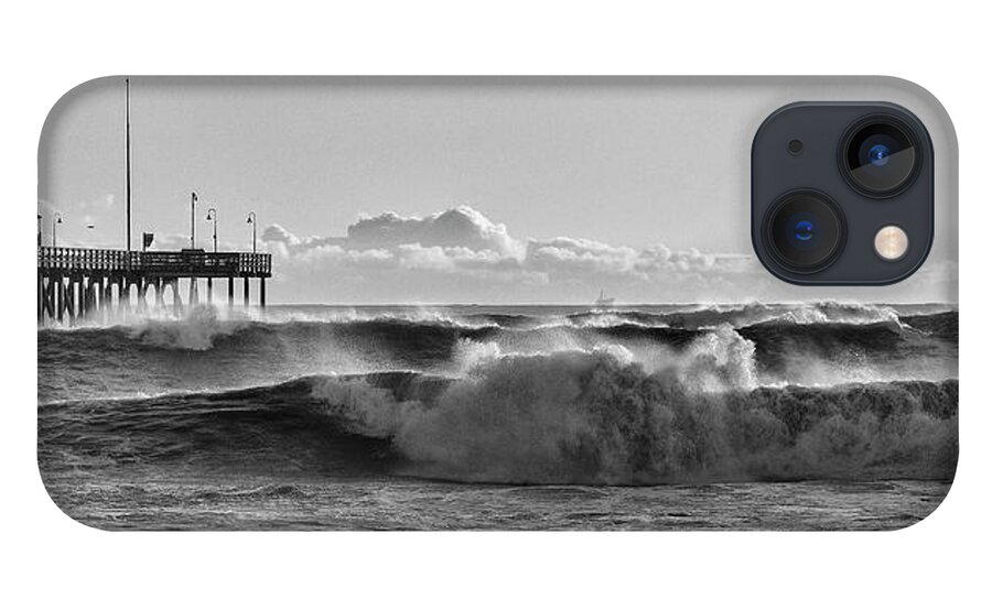 Ventura Pier iPhone 13 Case featuring the photograph Ventura Pier El Nino 2016 by John A Rodriguez