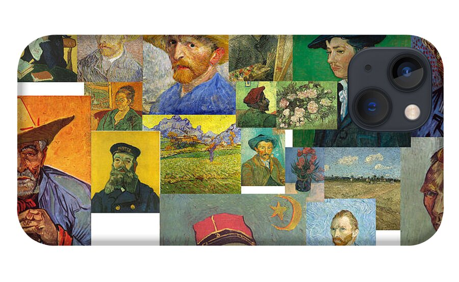 Vincent Van Gogh iPhone 13 Case featuring the painting Vibrance of van Gogh Mural IIl by David Bridburg