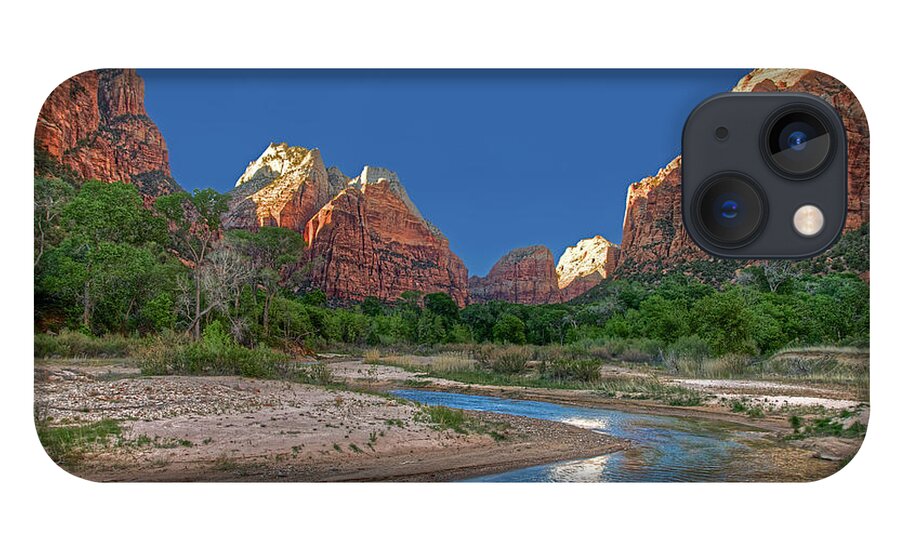 Zion iPhone 13 Case featuring the photograph Virgin River Bend by Peter Kennett