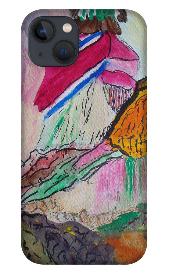Native American iPhone 13 Case featuring the painting Vision Quest by Susan Esbensen