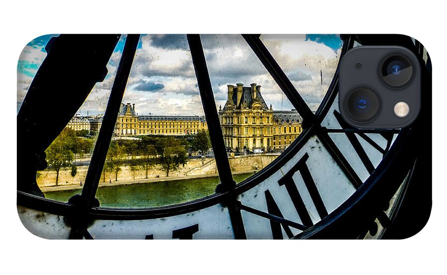 Paris iPhone 13 Case featuring the photograph Vue du Louvre by Pamela Newcomb