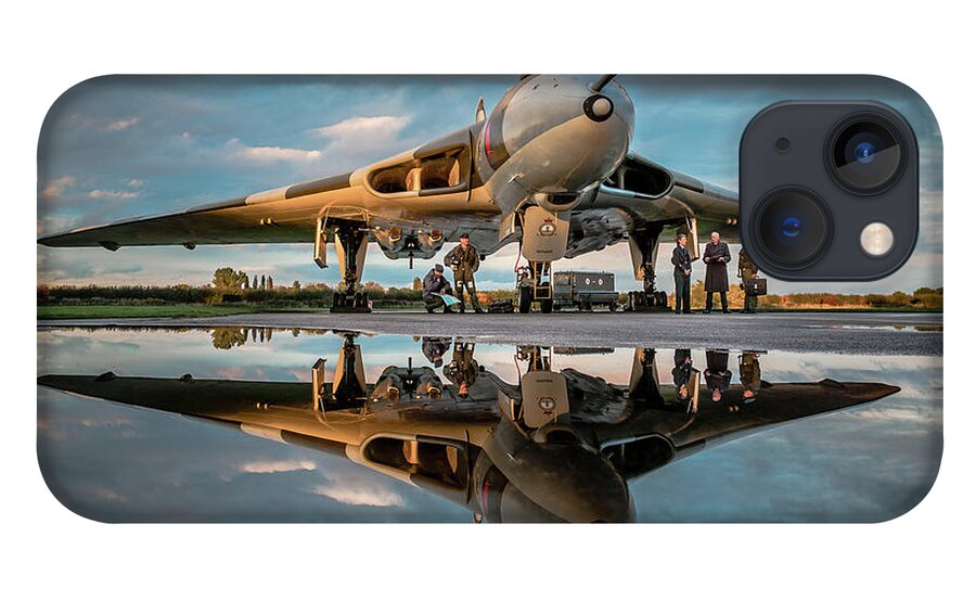 Avro iPhone 13 Case featuring the photograph Vulcan Reflected by Neil Atterbury