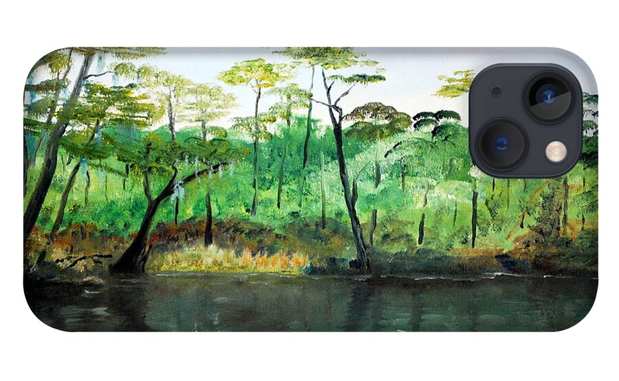 Impressionist iPhone 13 Case featuring the painting Waccamaw River - Impressionist by Phil Burton