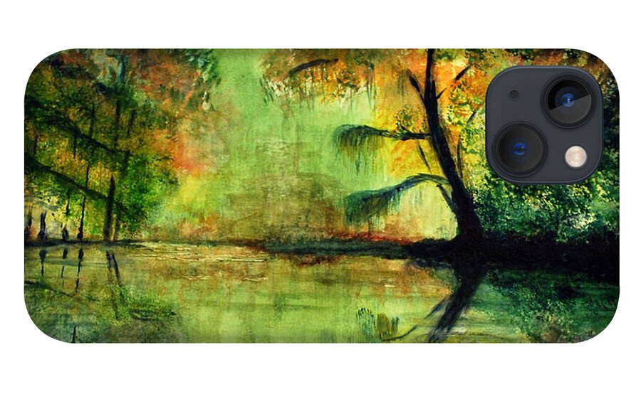 Waccamaw iPhone 13 Case featuring the painting Waccamaw River SC by Phil Burton