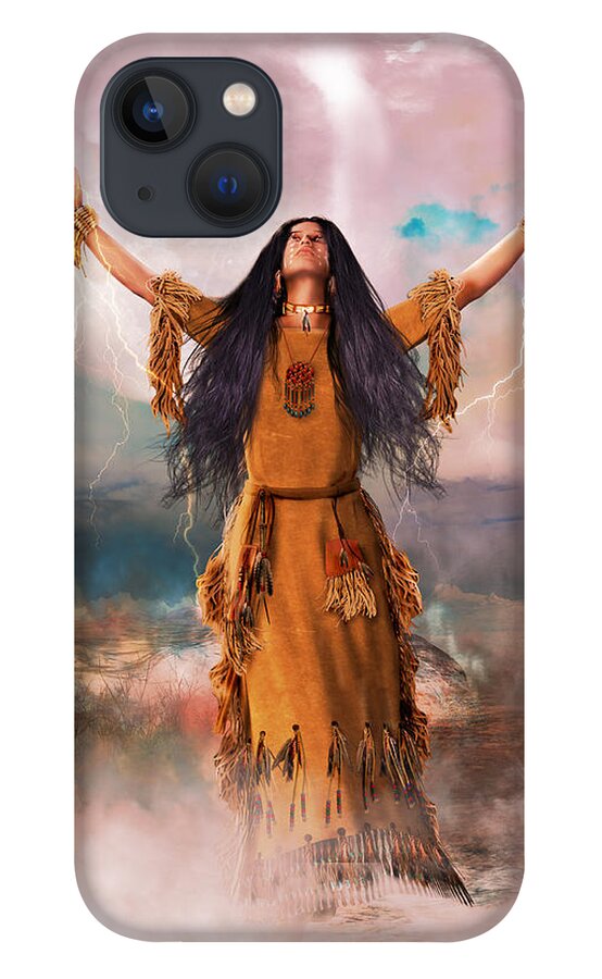 Great Spirit iPhone 13 Case featuring the digital art Wakan Tanka The Great Spirit by Shanina Conway