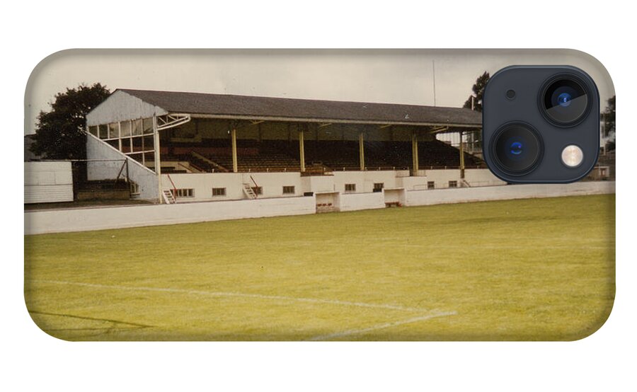  iPhone 13 Case featuring the photograph Walsall - Fellows Park - Main Stand 2 - 1970s by Legendary Football Grounds