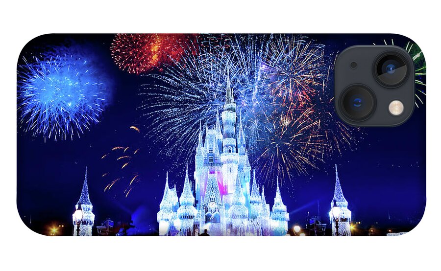 Magic Kingdom iPhone 13 Case featuring the photograph Walt Disney World Fireworks by Mark Andrew Thomas