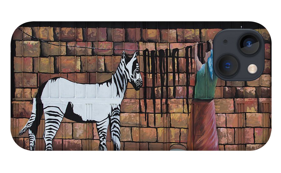 Wash iPhone 13 Case featuring the photograph Wash Day For Zebras by Al Bourassa