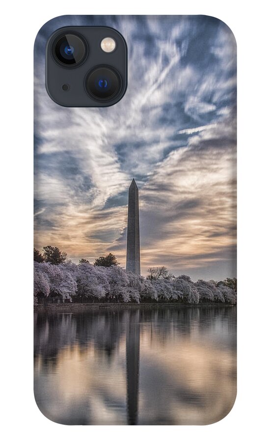 Washington Monument iPhone 13 Case featuring the photograph Washington Blossom Sunrise by Erika Fawcett