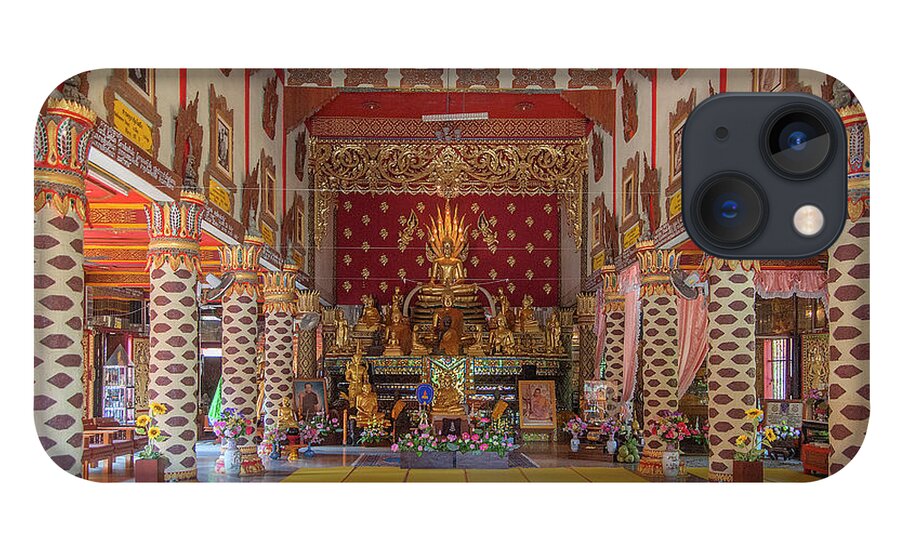 Scenic iPhone 13 Case featuring the photograph Wat Thung Luang Phra Wihan Interior DTHCM2104 by Gerry Gantt