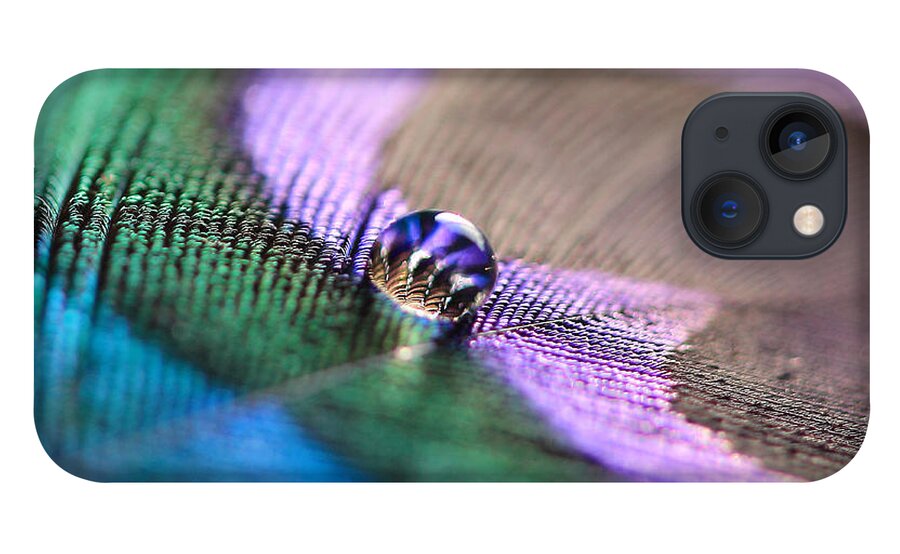 Peacock iPhone 13 Case featuring the photograph Water Drop by Angela Murdock