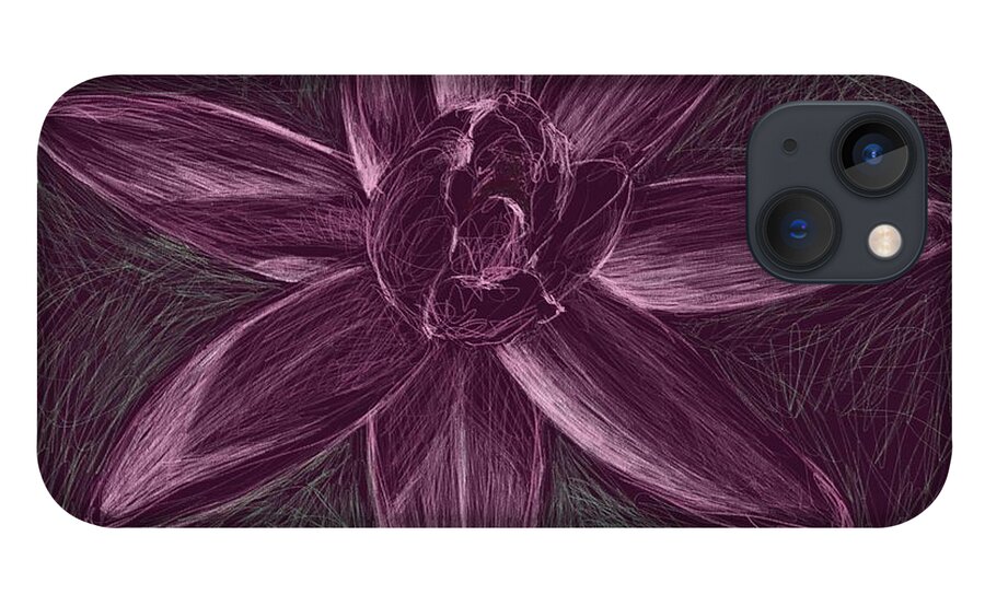 Water Lily iPhone 13 Case featuring the digital art Water Lily by AnneMarie Welsh