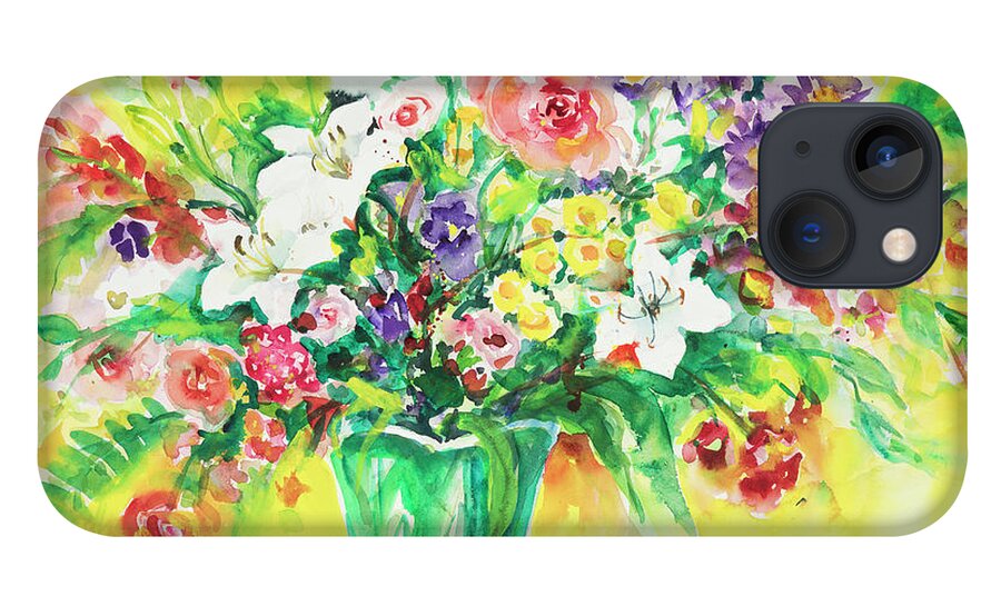 Flowers iPhone 13 Case featuring the painting Watercolor Series 167 by Ingrid Dohm