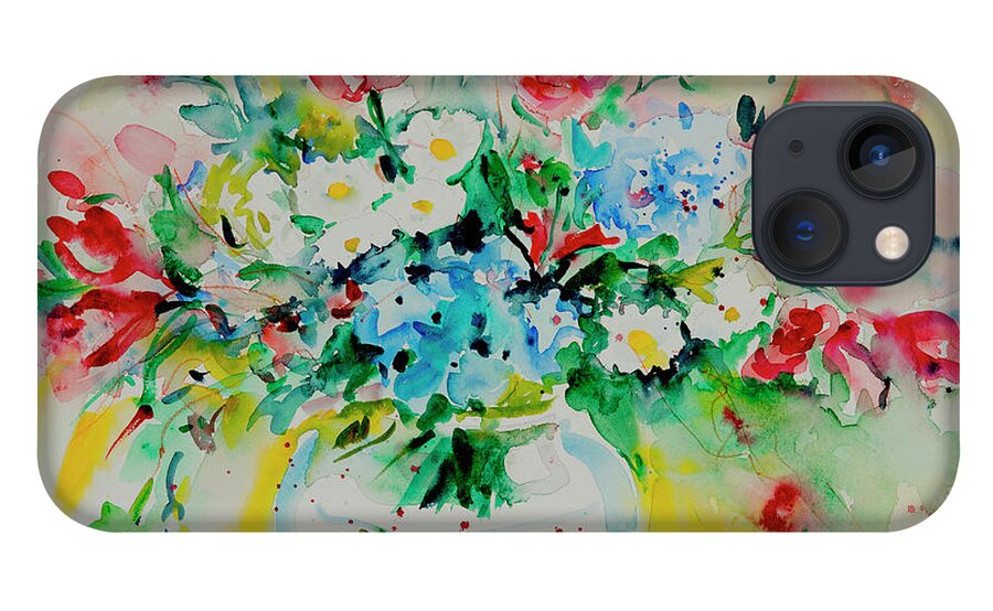 Flowers iPhone 13 Case featuring the painting Watercolor Series 204 by Ingrid Dohm