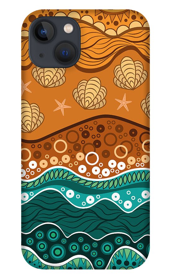 Water iPhone 13 Case featuring the digital art Waves by Veronika S
