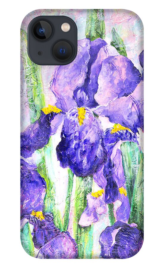 Iris iPhone 13 Case featuring the painting Welcome to Spring by Sally Quillin