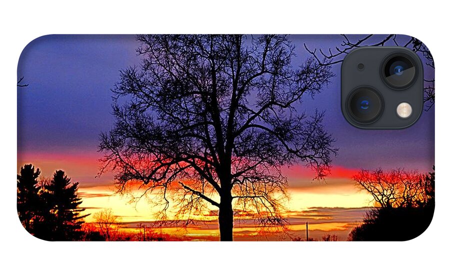 Sunset iPhone 13 Case featuring the photograph West by Dani McEvoy