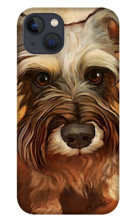 Schnauzer iPhone 13 Case featuring the painting What about Me? by Sean ODaniels