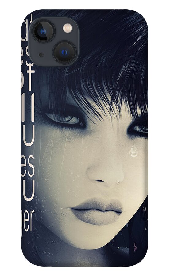 Fine iPhone 13 Case featuring the digital art What Does not Kill You by Jutta Maria Pusl