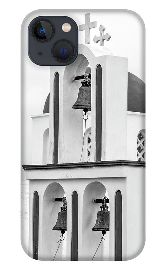  Greece iPhone 13 Case featuring the photograph For whom the bell tolls - Santorini by Usha Peddamatham