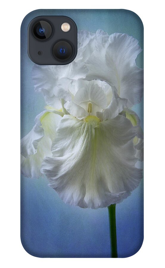 White Iris iPhone 13 Case featuring the photograph White Bianca by Marina Kojukhova