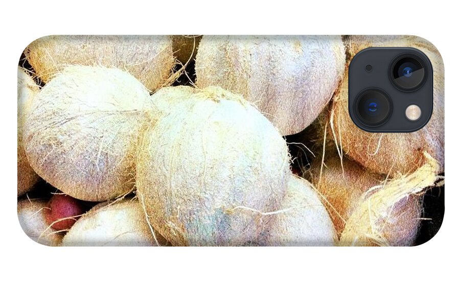 Produce Store iPhone 13 Case featuring the photograph White Coconuts by Carlos Avila