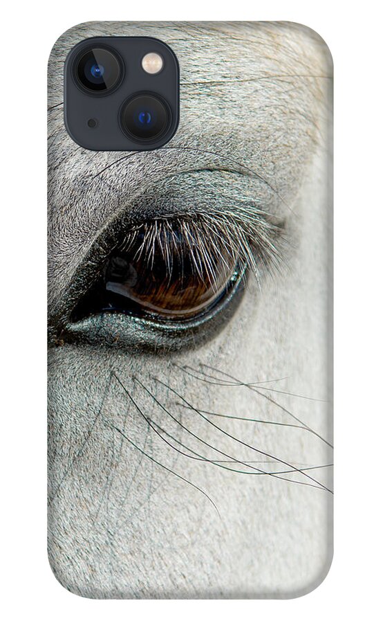 Horse iPhone 13 Case featuring the photograph White Horse Eye by Andreas Berthold