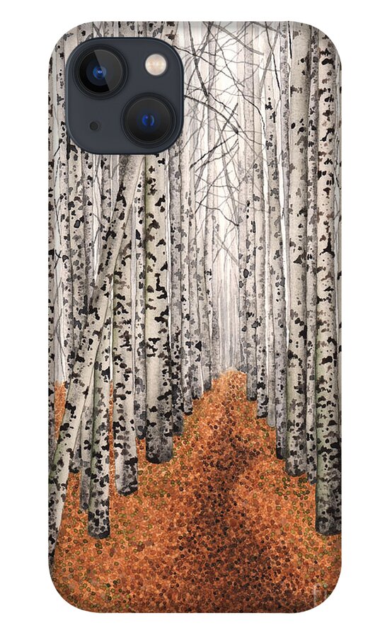Aspens iPhone 13 Case featuring the painting Whither Thou Goest... by Hilda Wagner