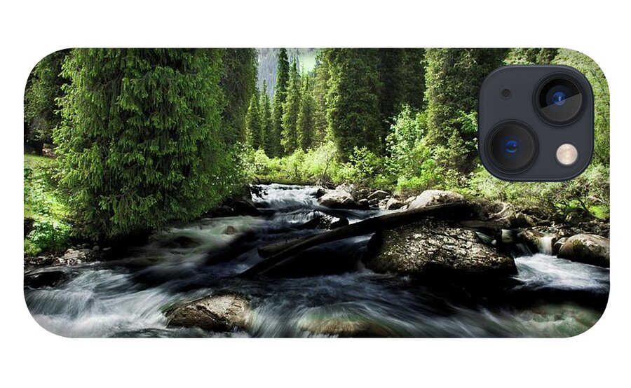 Forest iPhone 13 Case featuring the photograph Wild river in Tian Shan by Robert Grac