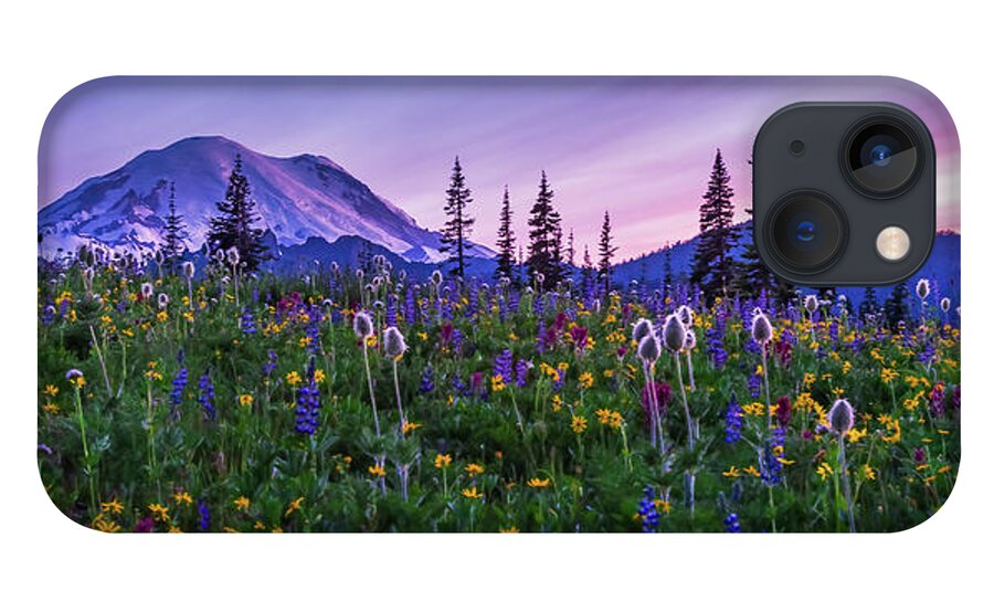 Mount Rainier iPhone 13 Case featuring the photograph Wildflower Explosion by Judi Kubes