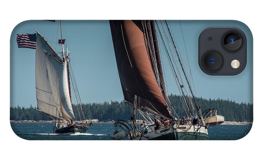  Boat iPhone 13 Case featuring the photograph Windjammer Race by Fred LeBlanc