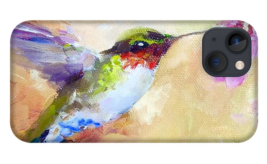 Hummingbird iPhone 13 Case featuring the painting Small Wonder by Sarah Jane Conklin