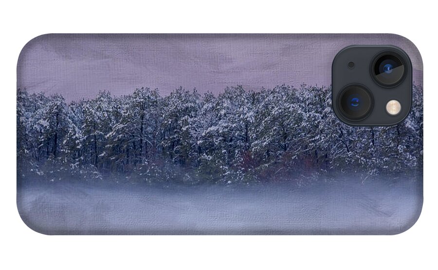 Landscape iPhone 13 Case featuring the photograph Winter Moon by Cathy Kovarik