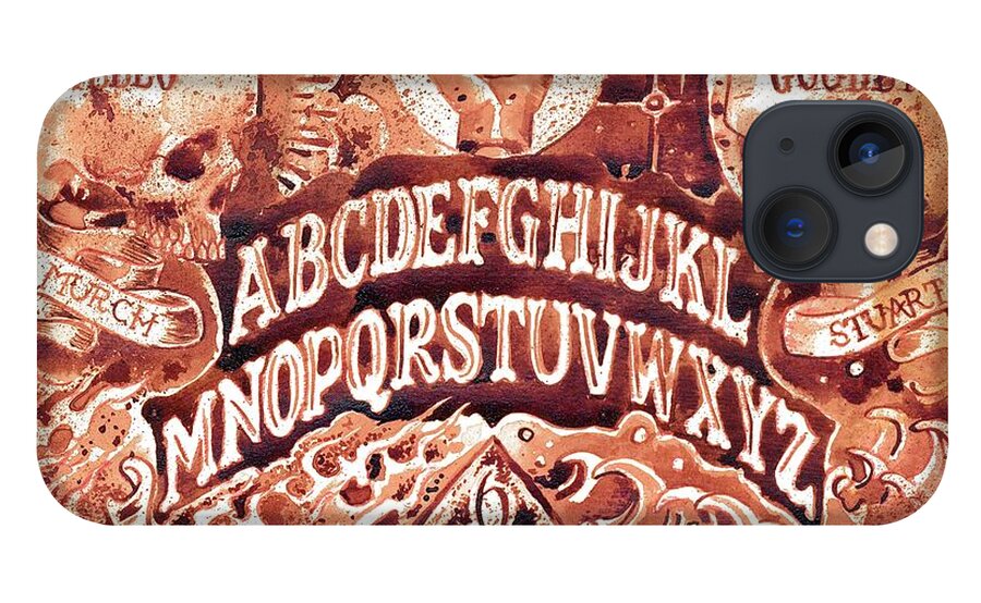 Ouija Board iPhone 13 Case featuring the painting Witch Board by Ryan Almighty