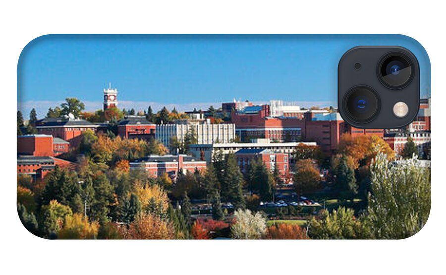 Wsu Autumn Panorama iPhone 13 Case featuring the photograph WSU Autumn Panorama by David Patterson
