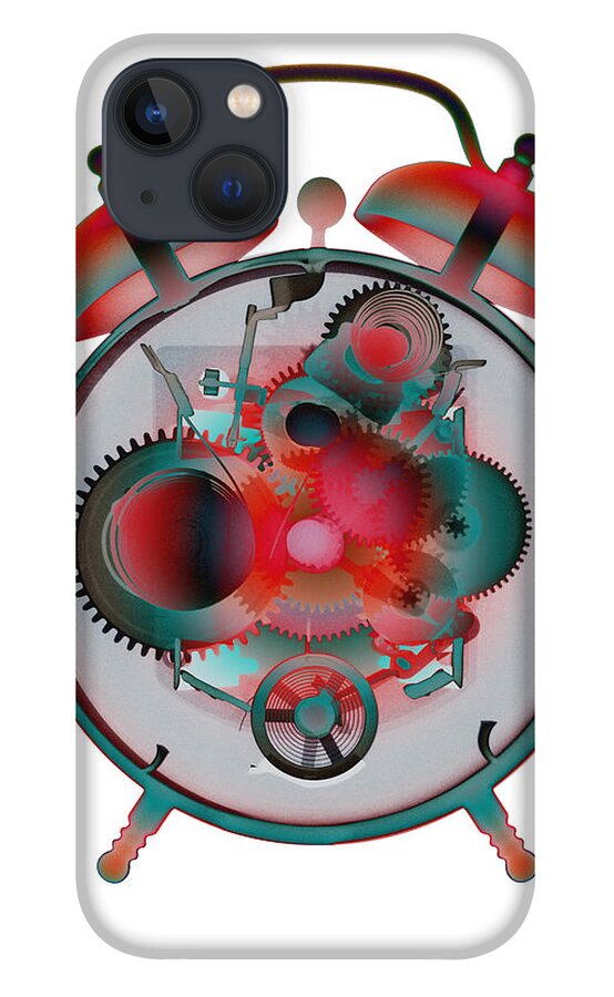 X-ray Art Photography iPhone 13 Case featuring the photograph X-ray Alarm Clock No.1 by Roy Livingston
