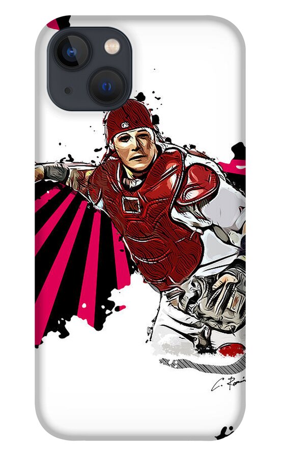 Baseball iPhone 13 Case featuring the digital art Yadier Molina by Charlie Roman
