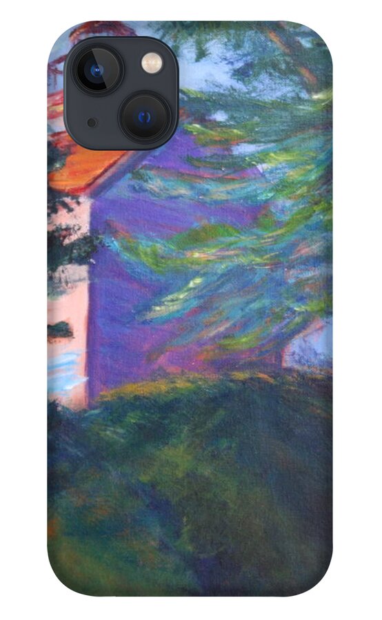 Quin Sweetman iPhone 13 Case featuring the painting Yaquina Bay Lighthouse by Quin Sweetman