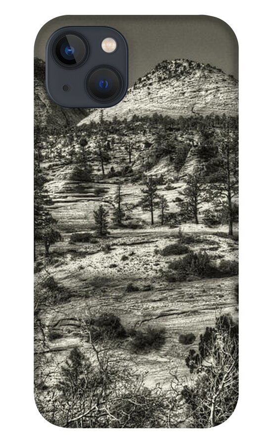 Uplifting iPhone 13 Case featuring the photograph Zion National Park along Rt 9 by Roger Passman