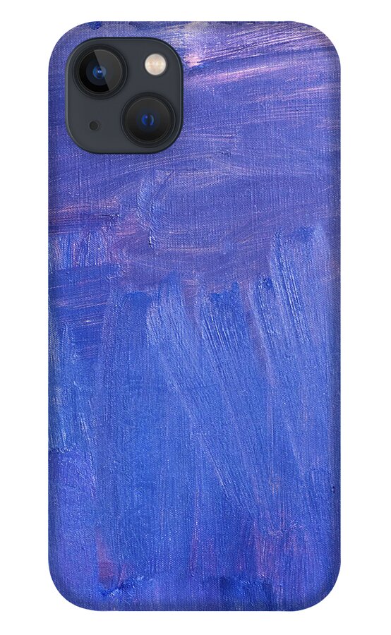 Oil Painting iPhone 13 Case featuring the photograph Abstract Painted Blue Art Backgrounds #1 by Ekely