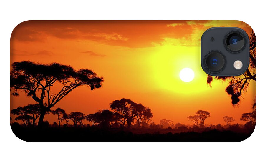Kenya iPhone 13 Case featuring the photograph African Sunset #1 by Ivanmateev